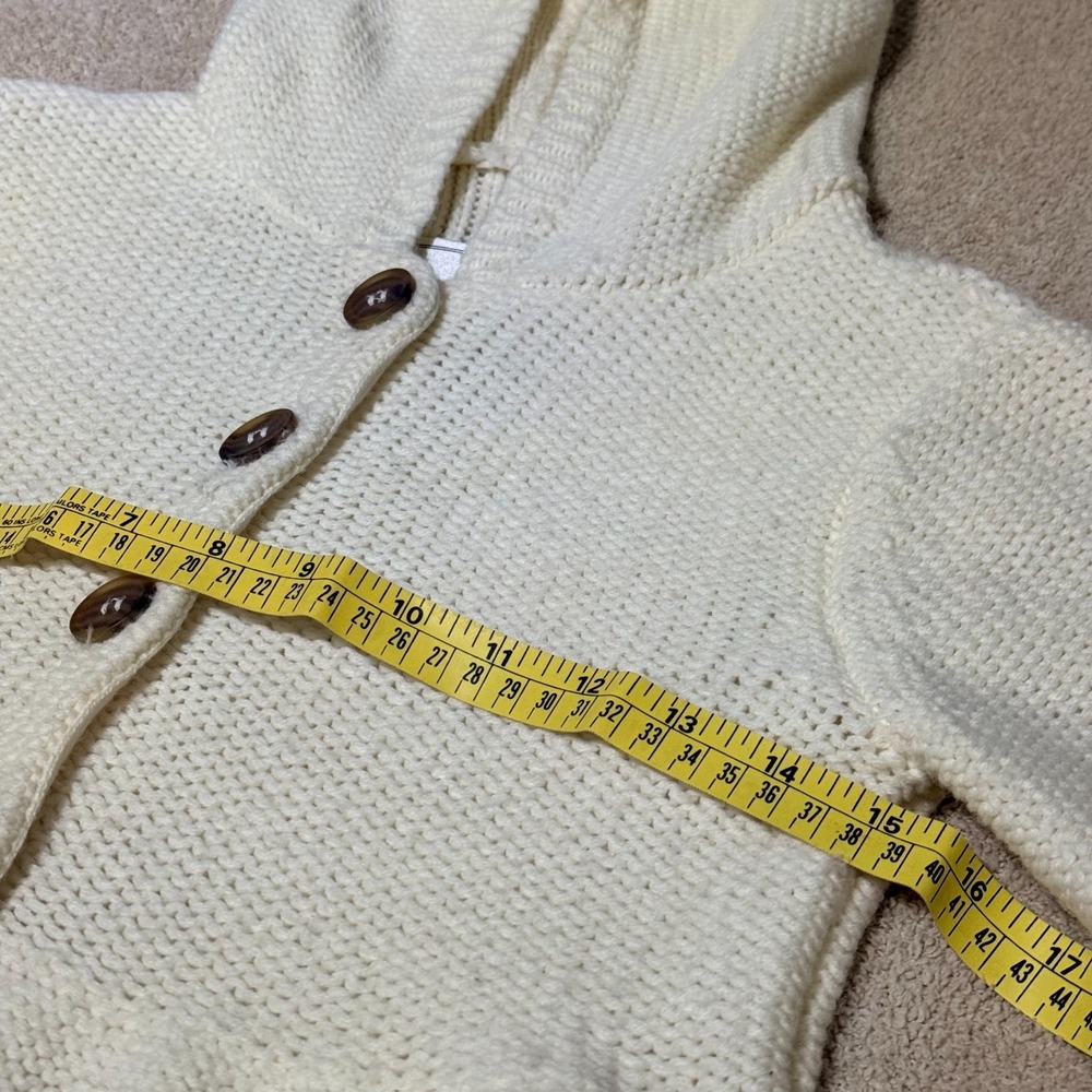 Energie Y2K Women's Sz M Button Front Hooded HighWaist Babydoll Cardigan Sweater - Picture 9 of 12